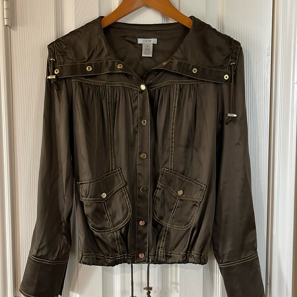 Cache Silk Shirt Jacket womans sz XS